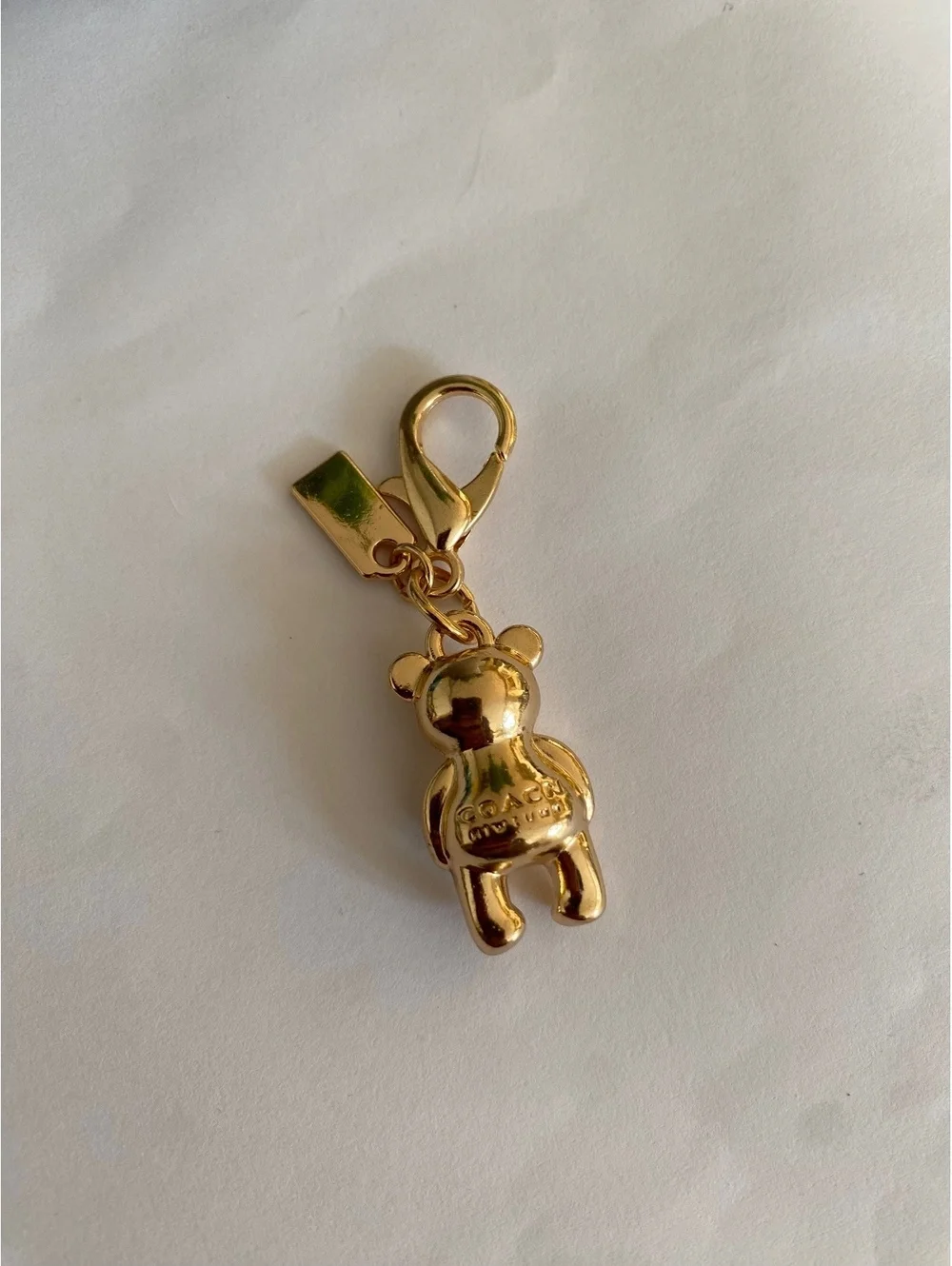 Gold Tone Bear Charm Pendant Accessory